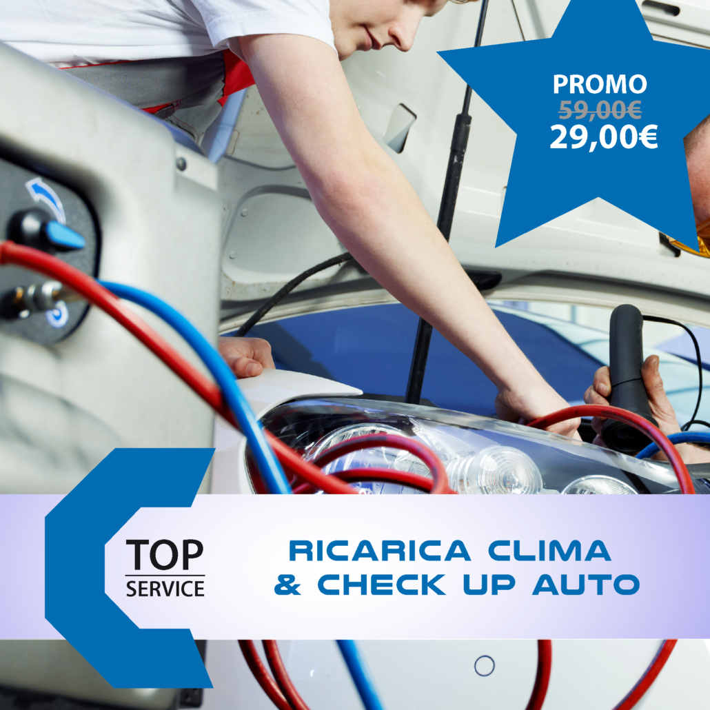 Ricarica climatizzatore e check up auto con 25 controlli a Quartu Sant'Elena da TOP SERVICE